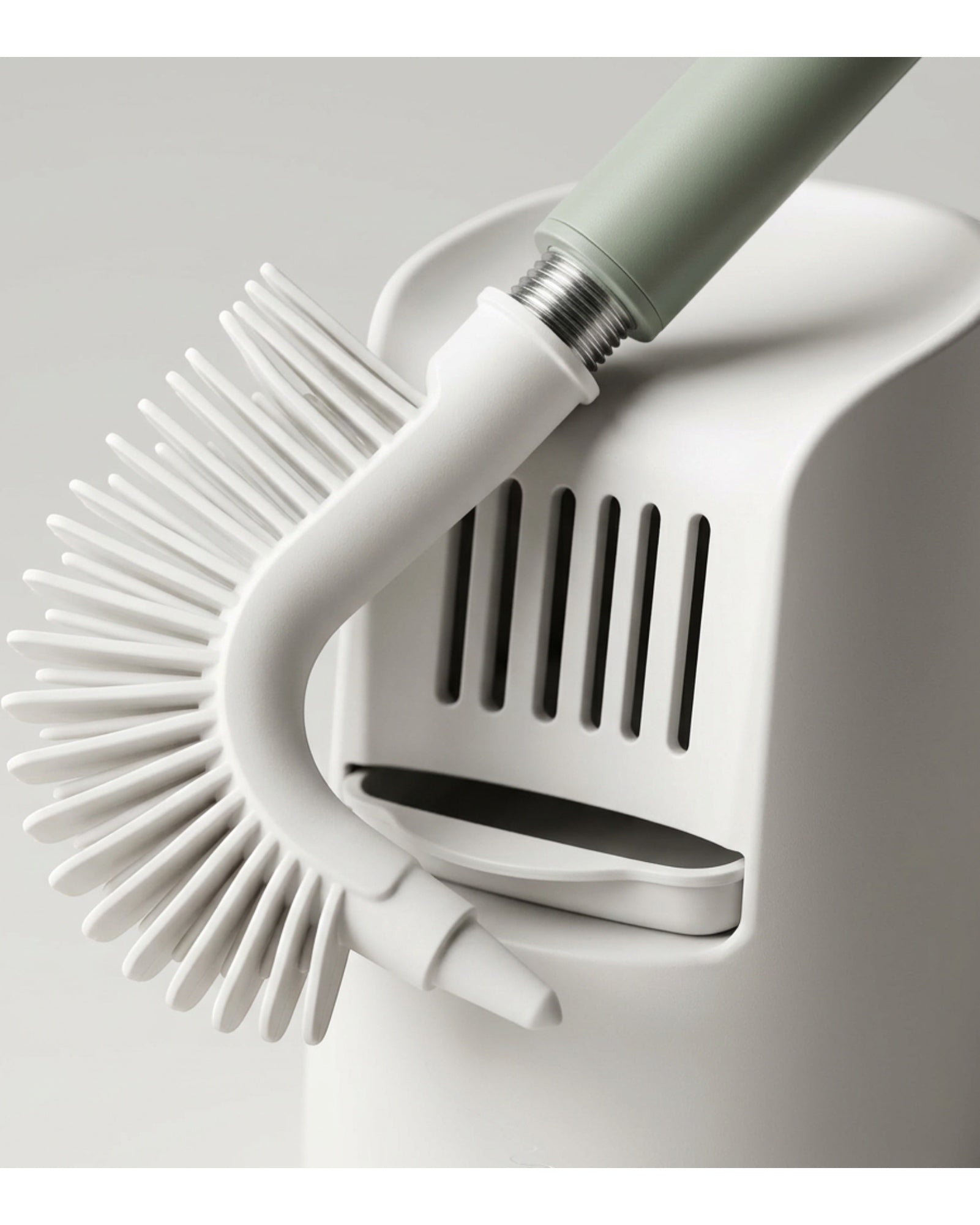 Wjfb Crescent Under Rim Silicone Toilet Brush Pedestal Sage - Detail view